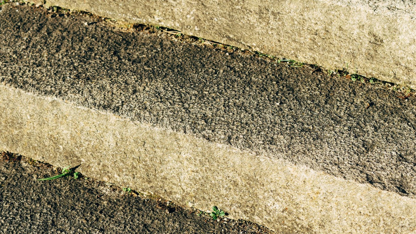 Concrete steps in sunlight
